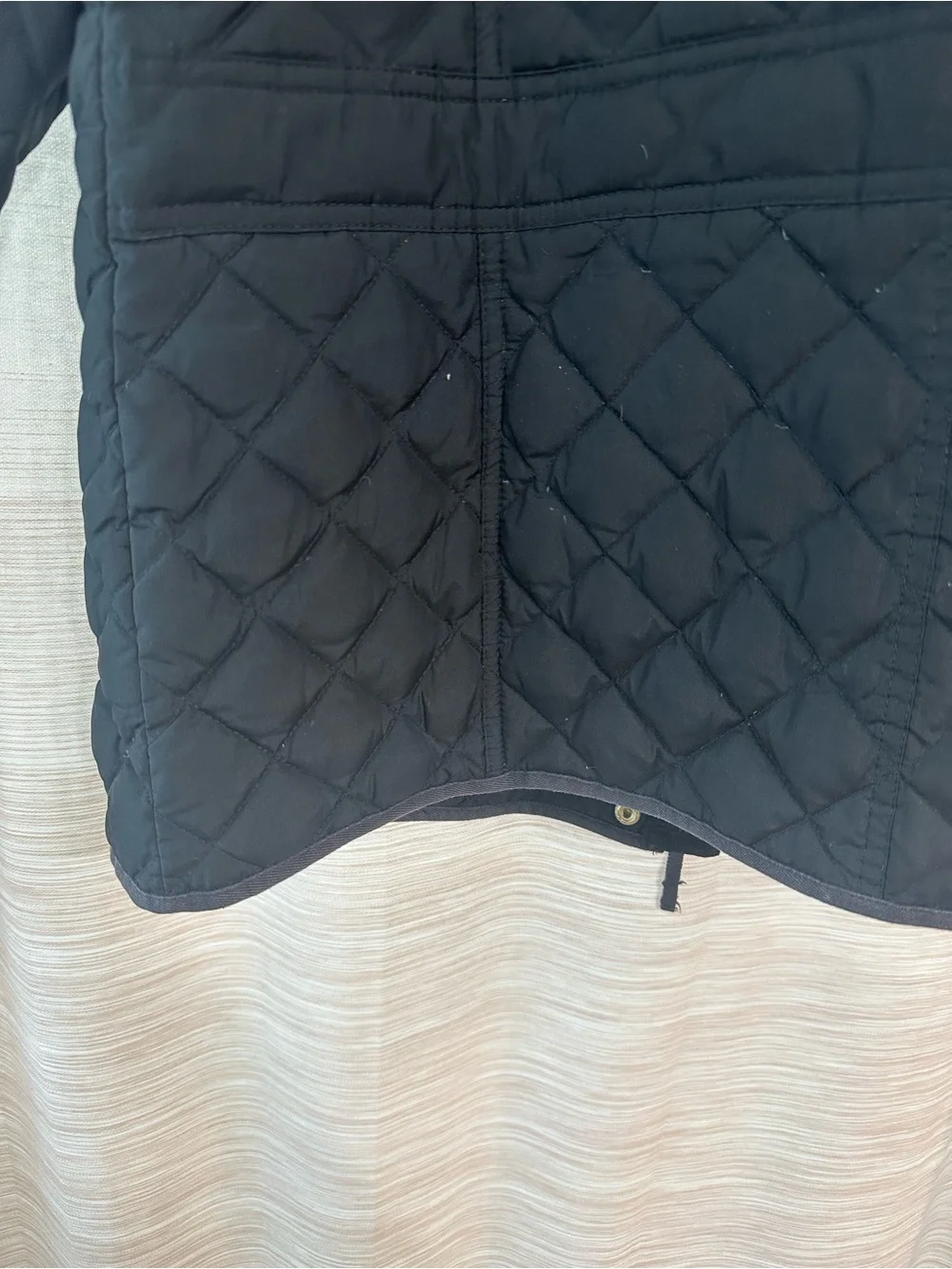 J. Crew Black Quilted Lightweight Jacket with Snap Pockets